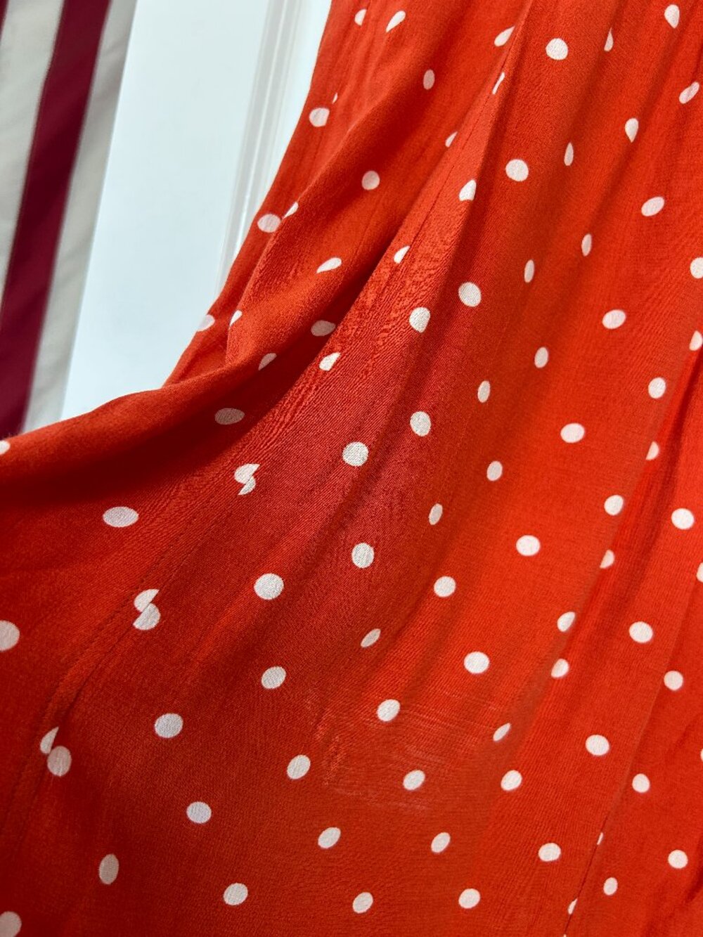 ANTHROPOLOGIE MAEVE polka dot button front midi dress 2 - Picture 6 of 6